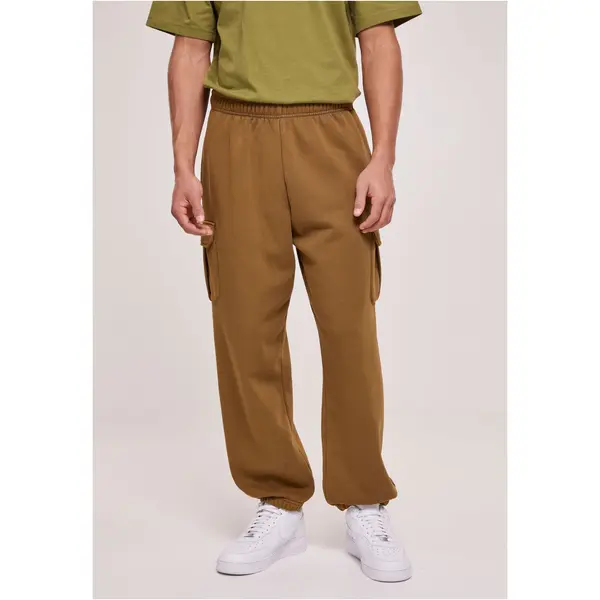 Urban Classics Acid Washed Cargo Summer Sweatpants - Olive