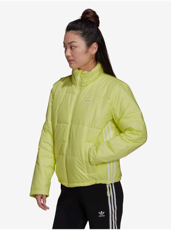 Adidas adidas Originals Neon Yellow Ladies Quilted Jacket - Women