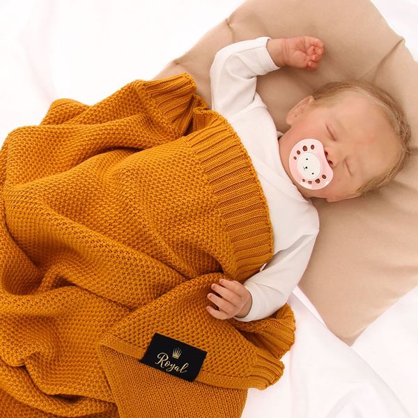 AGBO AGBO Bamboo-Cotton baby blanket honey Bing