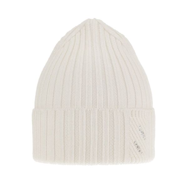 AGBO AGBO Woman's winter hat white Ariga 100% extra fine merino wool