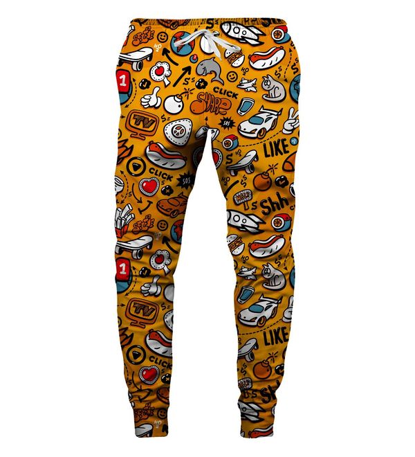 Aloha From Deer Aloha From Deer Unisex's Crazy Doodles Sweatpants SWPN-PC AFD901