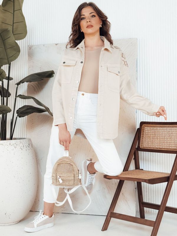 DStreet ANCIENT Women's Shirt Jacket Light Beige Dstreet