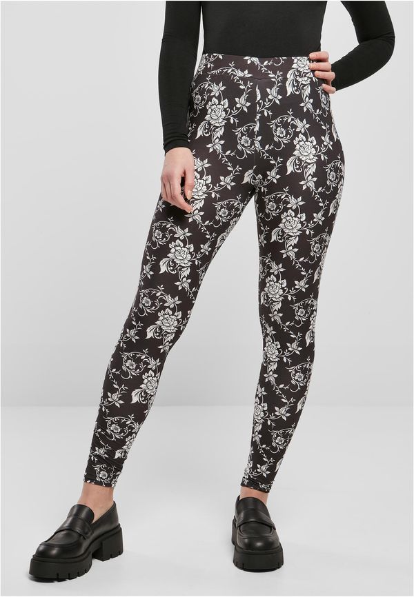 Urban Classics AOP blackrose women's soft leggings