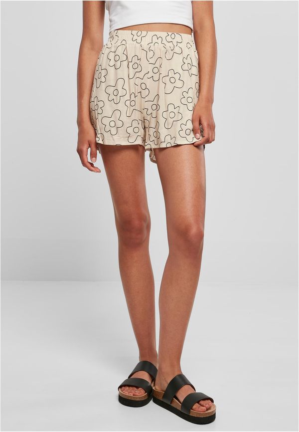 UC Ladies AOP Viscose Resort Women's Soft-Seagrass Flower Shorts