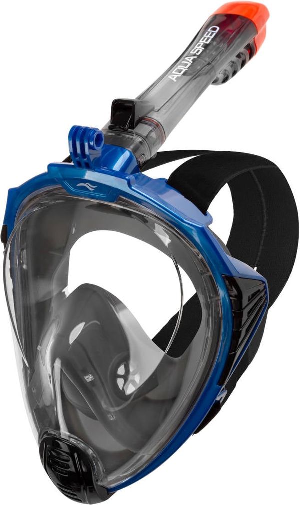 AQUA SPEED AQUA SPEED Kids's Full Face Diving Mask Drift Navy Blue/Black Pattern 10