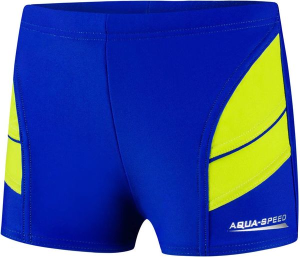 AQUA SPEED AQUA SPEED Kids's Swimming Shorts Andy Navy Blue/Green Pattern 28