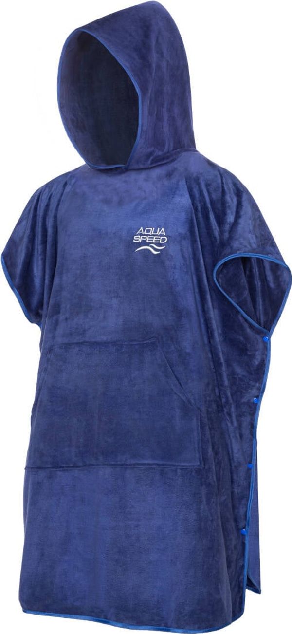 AQUA SPEED AQUA SPEED Unisex's Poncho Towel Navy Blue Pattern 10