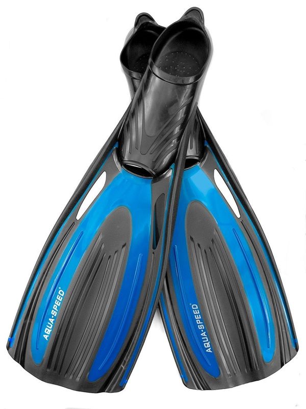 AQUA SPEED AQUA SPEED Unisex's Snorkel Flippers Hydro Navy Blue Pattern 11