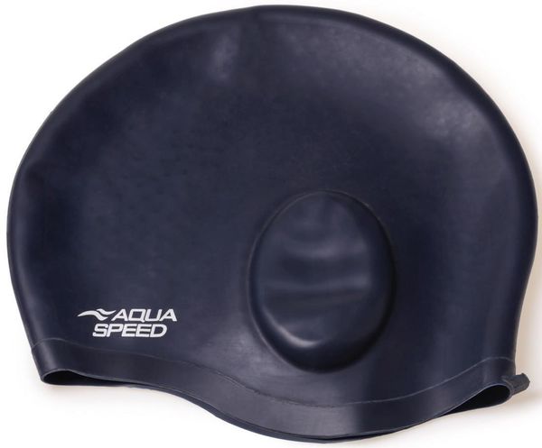 AQUA SPEED AQUA SPEED Unisex's Swimming Cap Ear Cap Navy Blue