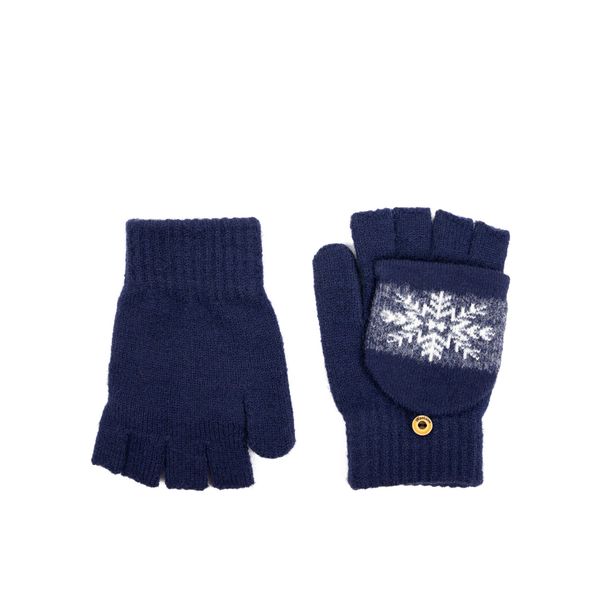 Art of Polo Art Of Polo Unisex's Gloves rk23369-6 White/Navy Blue