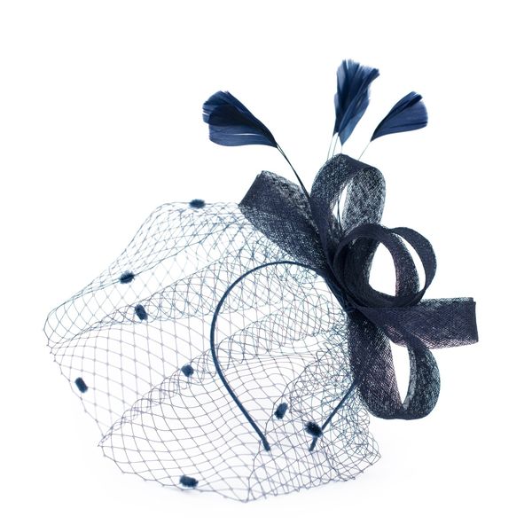 Art of Polo Art Of Polo Woman's Fascinator cz22171 Navy Blue