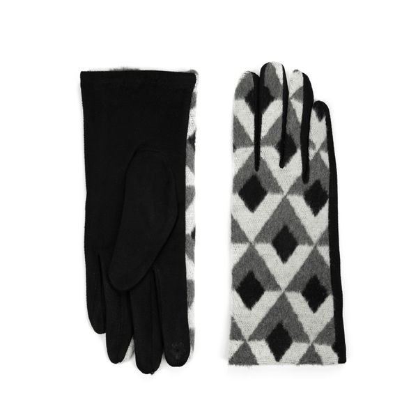 Art of Polo Art Of Polo Woman's Gloves Rk23207-3 Black/Light Grey