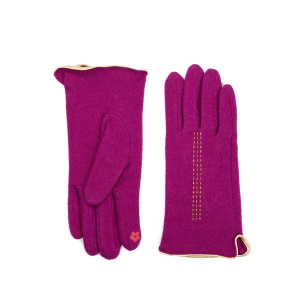 Art of Polo Art Of Polo Woman's Gloves rk23348-4 Fuchsia/Silver