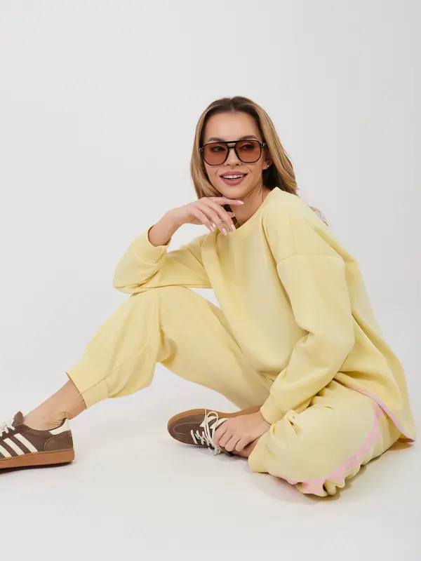 RUE PARIS Asimetrična jopa svetlo rumene barve