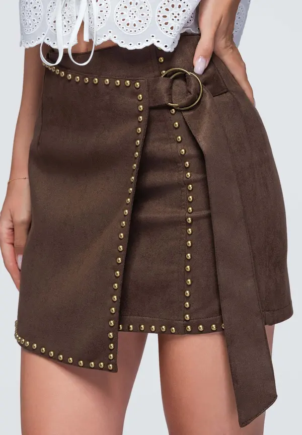 Ombre Asimetrično ovito mini krilo Ombre