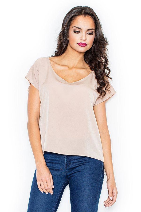 Figl Asymmetrical blouse Figl beige