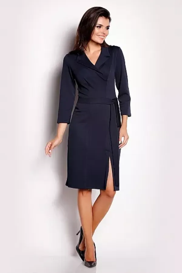 Awama Awama Woman's Dress A151 Navy Blue