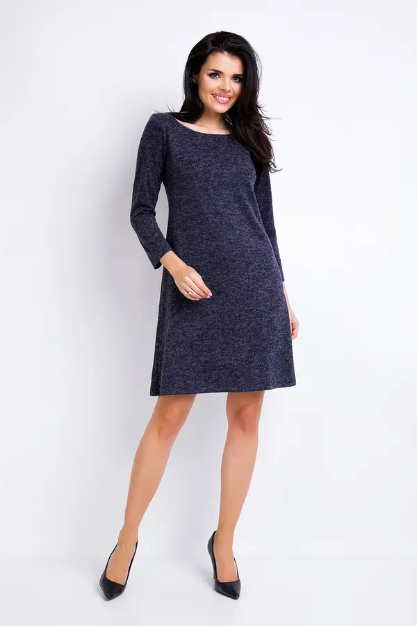 Awama Awama Woman's Dress A162 Navy Blue