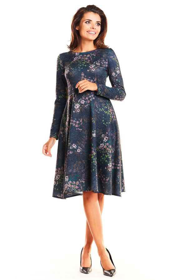 Awama Awama Woman's Dress A250 Navy Blue