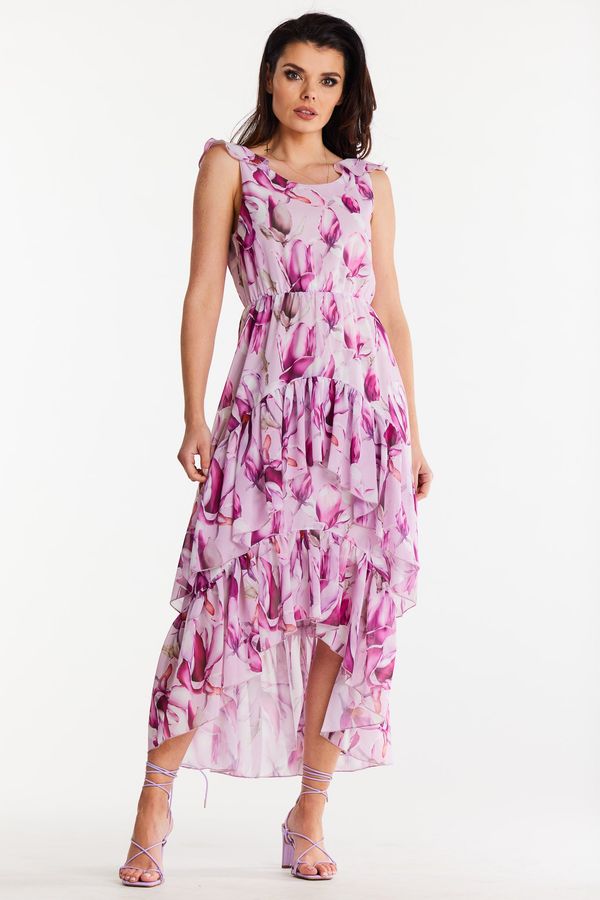 Awama Awama Woman's Dress A500 Pink/Flowers