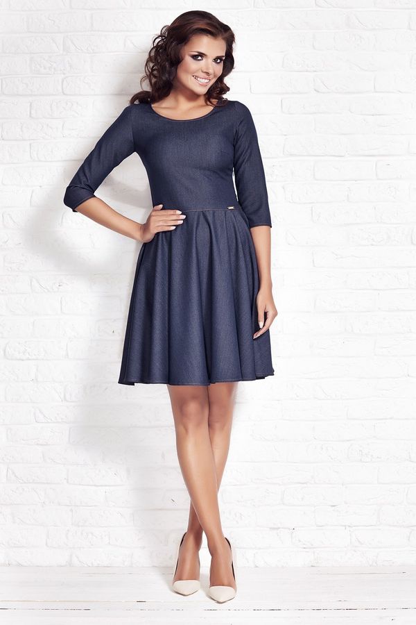 Awama Awama Woman's Dress A76 Navy Blue