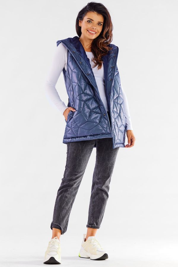 Awama Awama Woman's Vest A539 Navy Blue