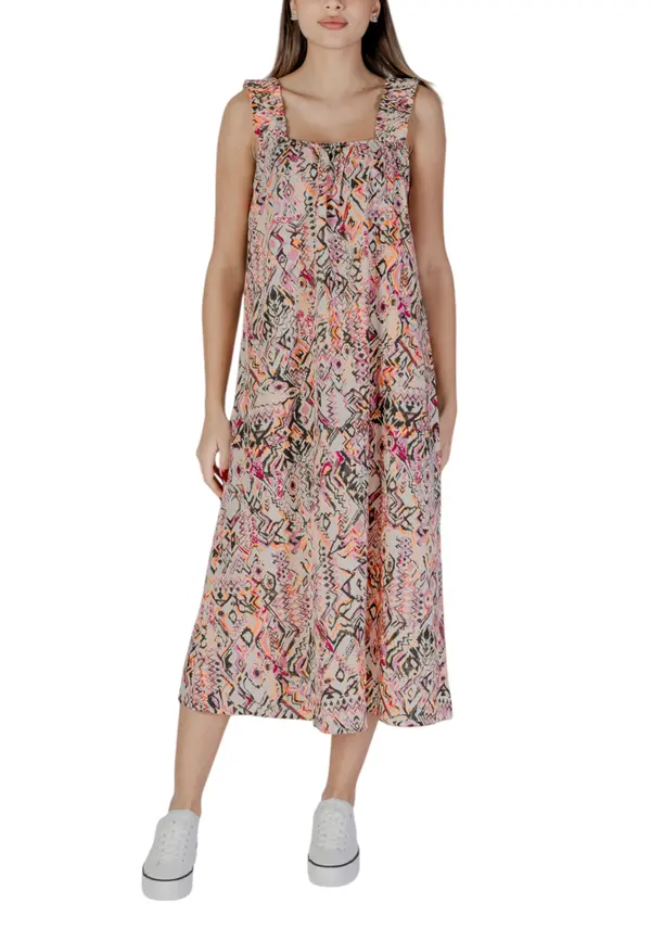 B.young B.young vzorčasta maksi obleka