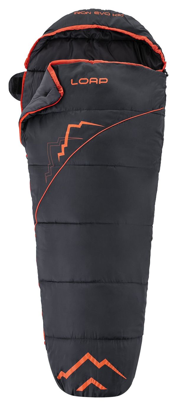 LOAP Baby mummy sleeping bag LOAP IRON EVO KID Black/Orange