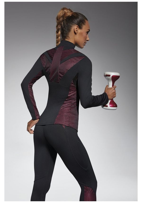 Bas Bleu Bas Bleu Women's sweatshirt INSPIRE BLOUSE with stand-up collar and functional inserts