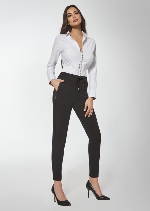 Bas Bleu Bas Bleu Women's trousers IDALIA elegant with zippered pockets