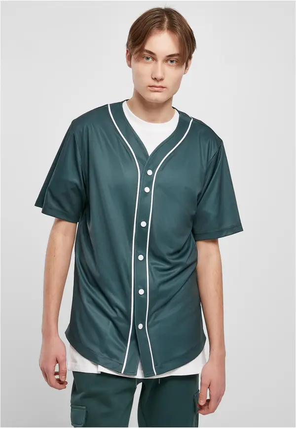 Urban Classics Baseball Mesh Jersey Bottle Green/White