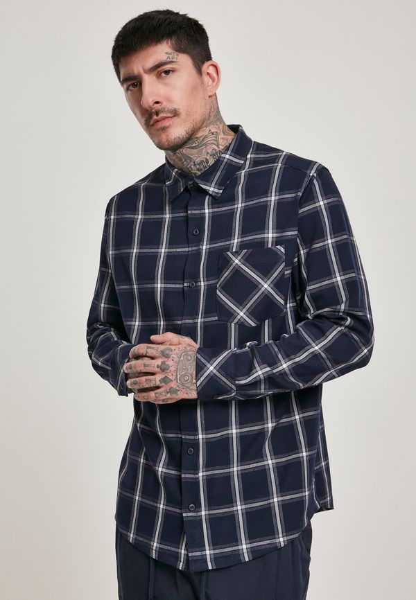 Urban Classics Basic Check Shirt navy/wht