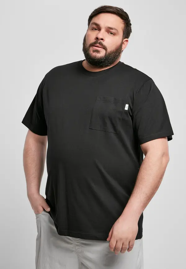 Urban Classics Basic pocket t-shirt made of organic cotton black