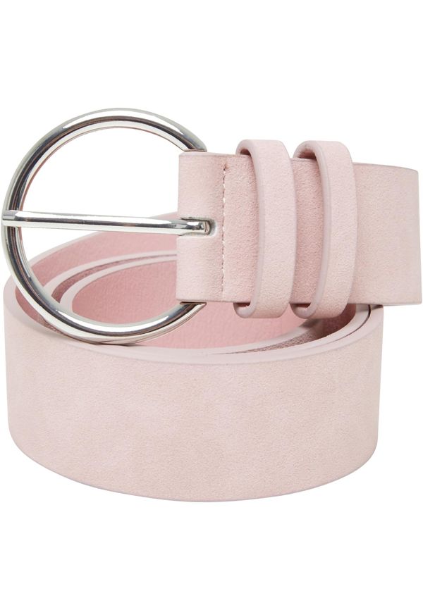 Urban Classics Basic Suede PU Belt Pink