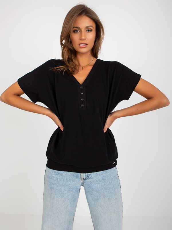 Fashionhunters Basic Women's Black Blouse