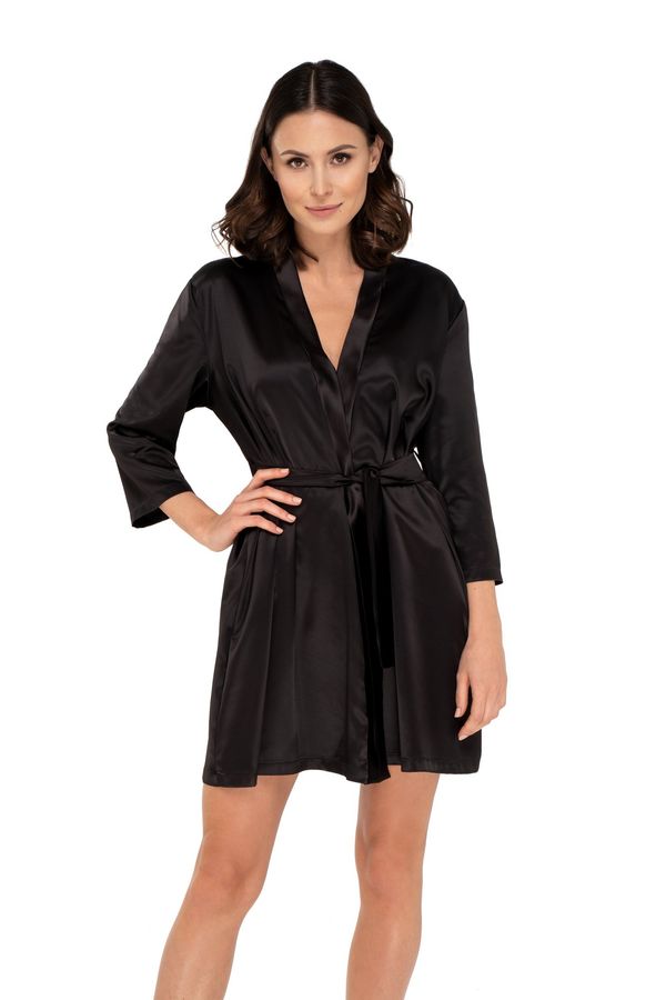 Babella Bathrobe Anette Black Black