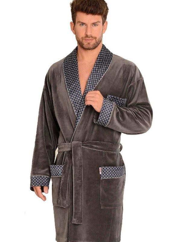 De Lafense Bathrobe De Lafense 772 Bonjour short M-2XL men's graphite 105