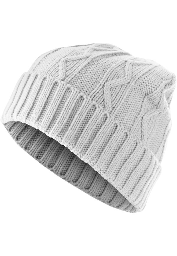 MSTRDS Beanie Cable Flap Beanie - White