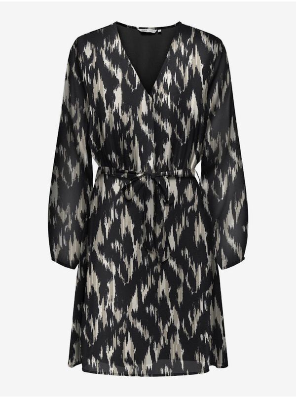 Only Beige-black women's patterned dress ONLY Cera - Women's