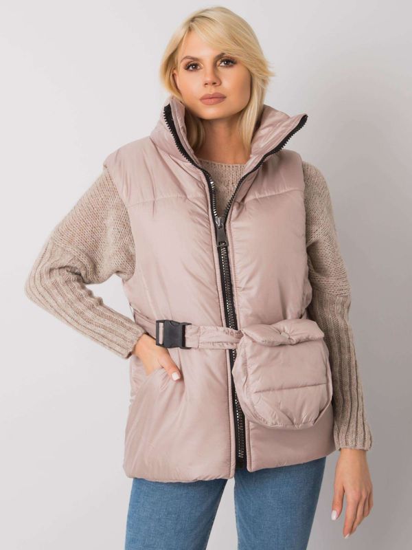 Fashionhunters Beige down vest