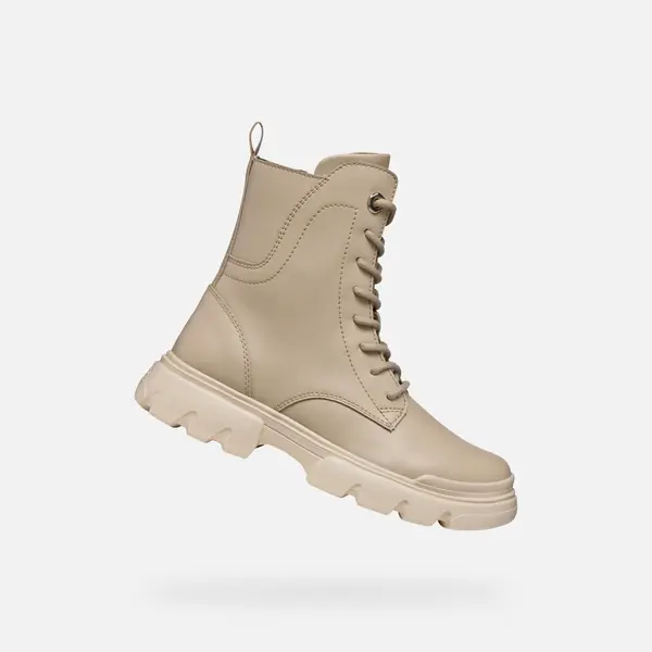 GEOX Beige Girls Ankle Boots Geox Junette - Girls