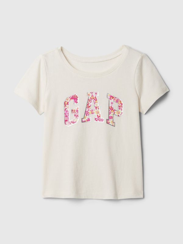 GAP Beige girls' T-shirt with GAP logo