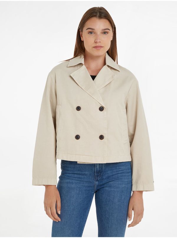 Tommy Hilfiger Beige Ladies Light Shortened Coat Tommy Hilfiger - Women