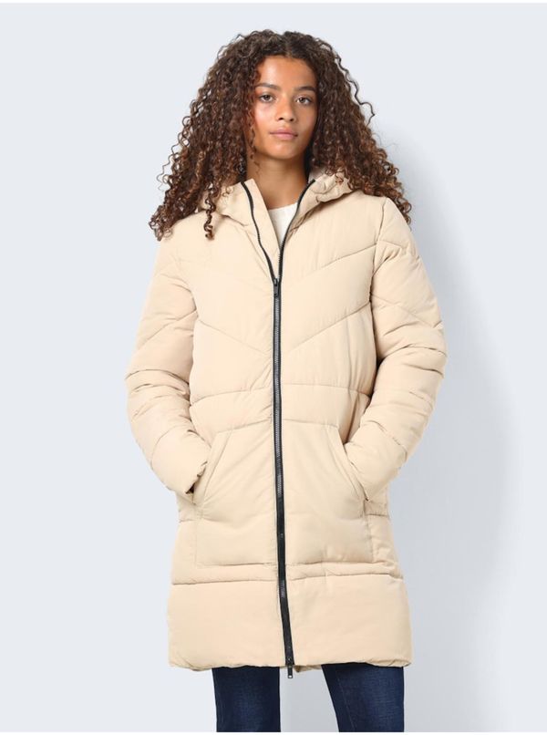 Noisy May Beige Ladies Quilted Coat Noisy May Dalcon - Women