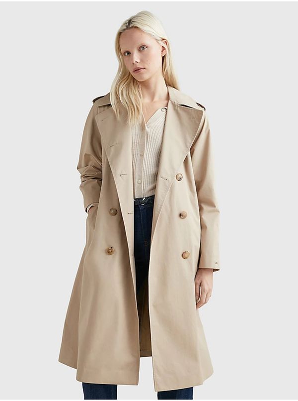 Tommy Hilfiger Beige Ladies Trench Coat Tommy Hilfiger Blend - Women