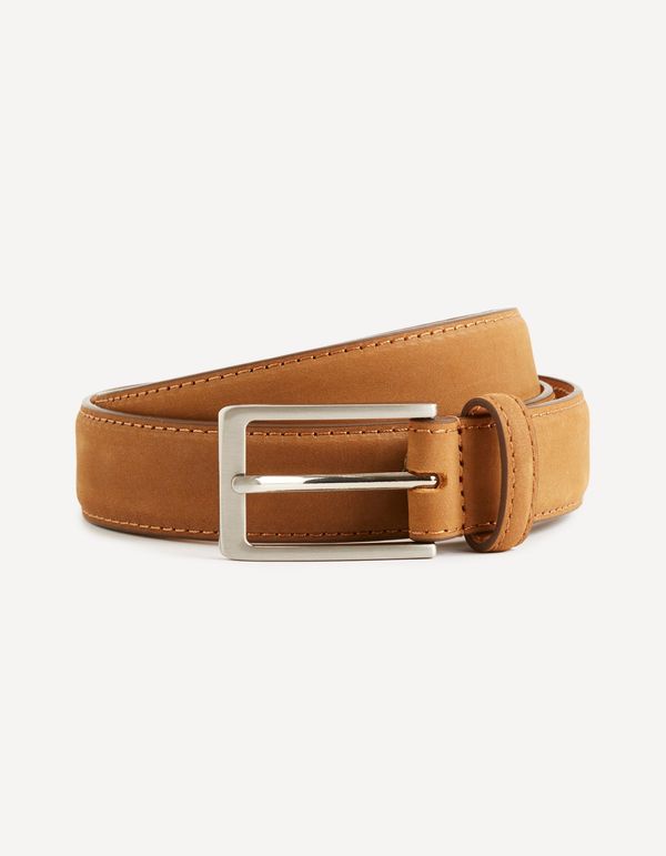 Celio Beige leather belt with Celio Cipola buckle