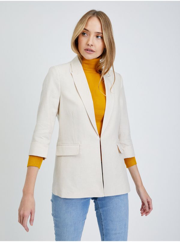 Orsay Beige linen jacket ORSAY