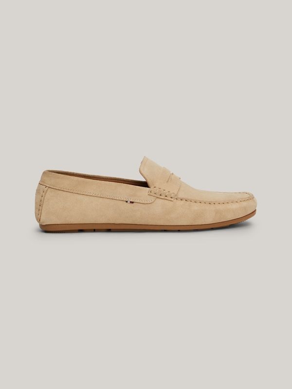 Tommy Hilfiger Beige men's suede loafers Tommy Hilfiger