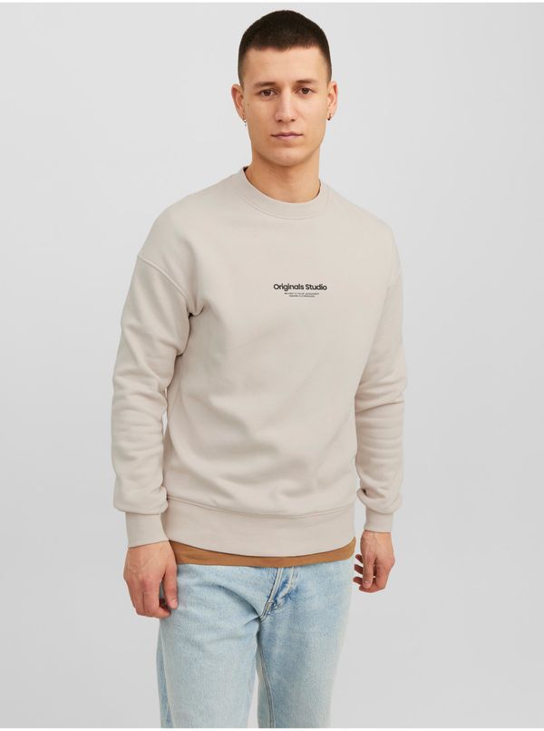 Jack & Jones Beige Mens Sweatshirt Jack & Jones Vester - Men