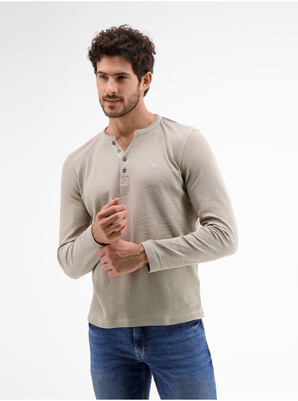 Lerros Beige men's T-shirt with buttons LERROS - Men